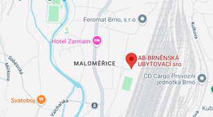 Ubytovna Brno - mapa